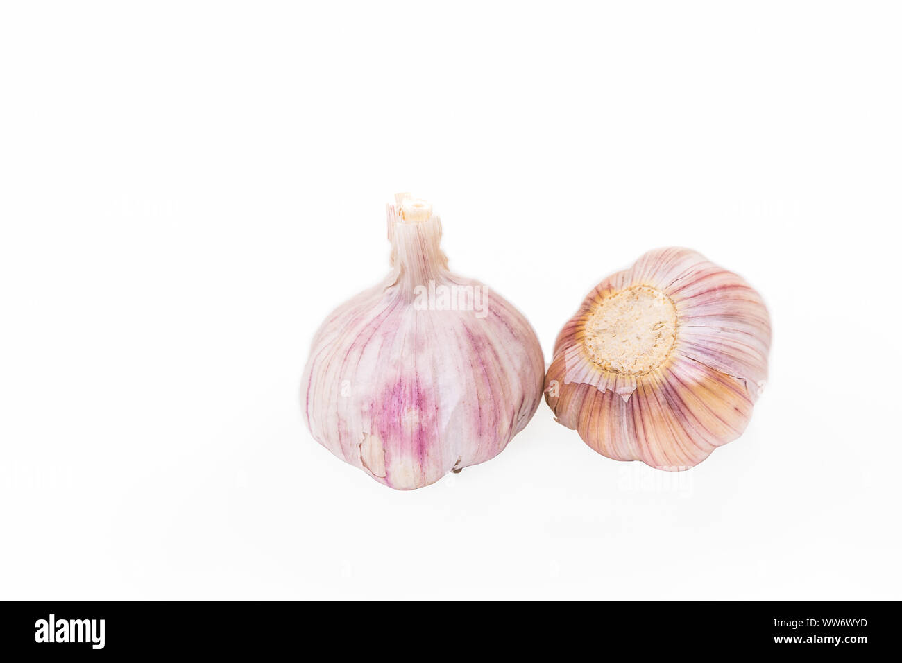 garlic and garlic cloves isolated on a white background Stock Photo - Alamy