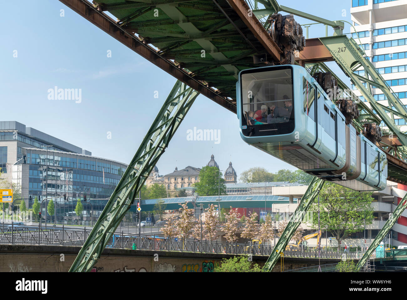 Germany, North Rhine-Westphalia, Wuppertal, the suspension railway was opened on 1 March 1901 Stock Photo