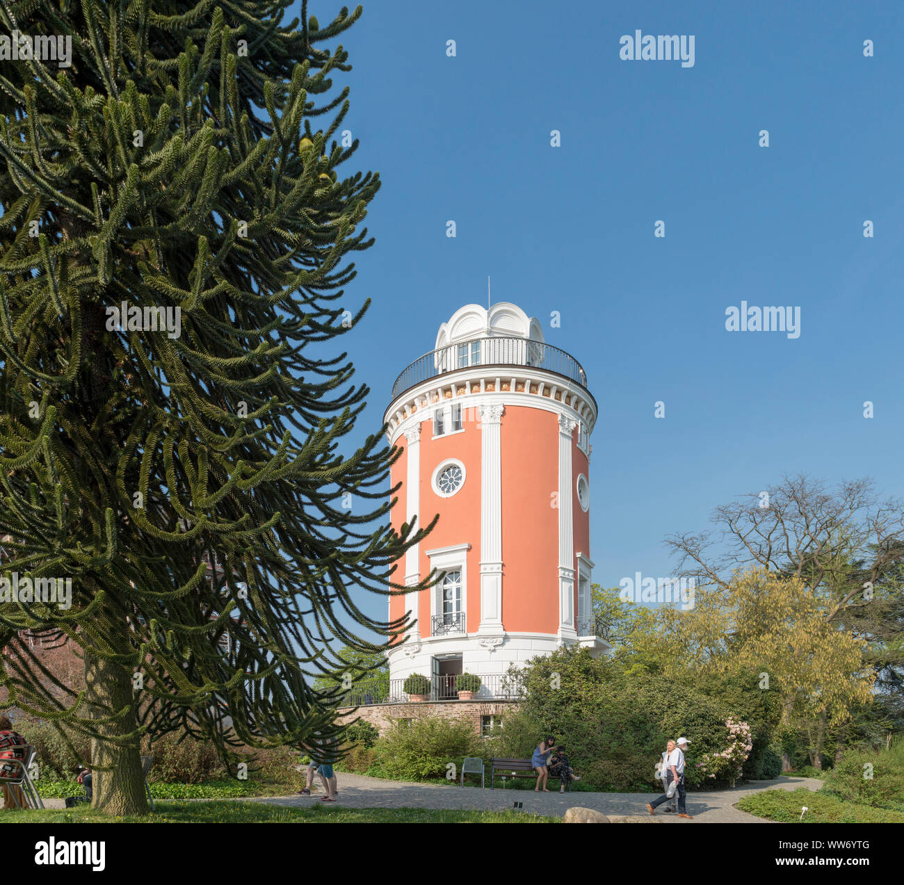 Germany, North Rhine-Westphalia, Wuppertal, the Elisenturm on the Hardt. Park with botanical garden, Stock Photo