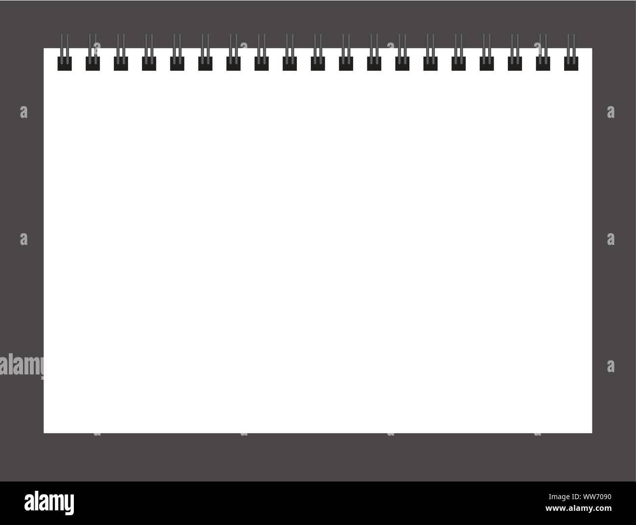 wire bind with paper Stock Vector