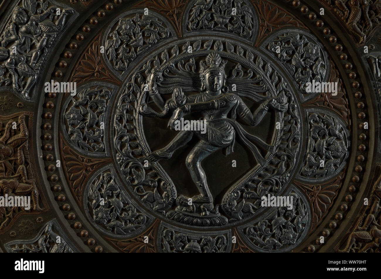 Relief is a sculpture technique, statue of relief work isolated on