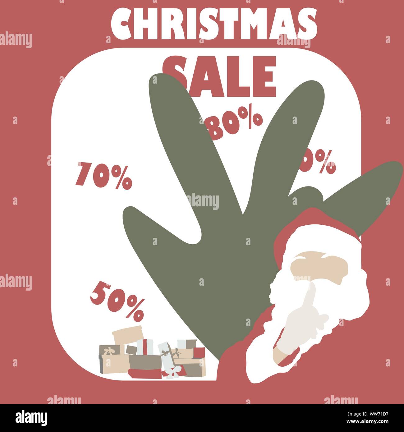 Hand drawn flat design, holidays flayer Stock Vector