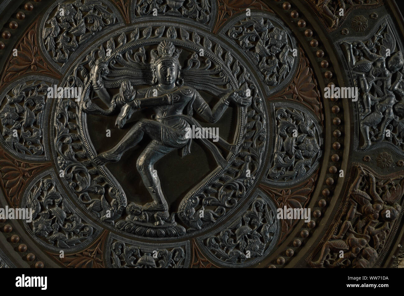 Relief is a sculpture technique, statue of relief work isolated on