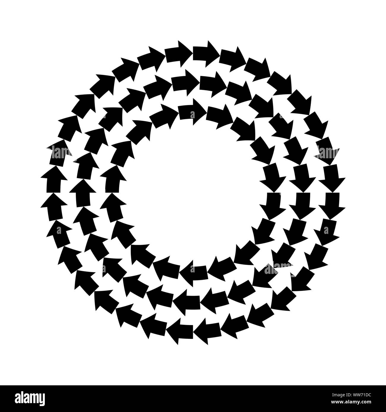 Vector abstract black arrows round frame or border Stock Vector Image ...