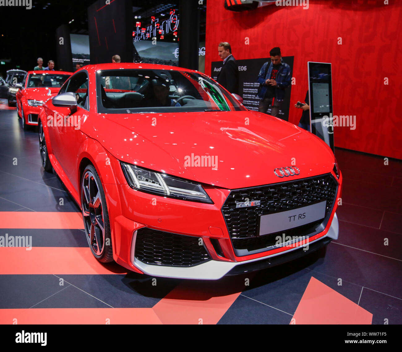 Frankfurt, Germany. 12th Sep, 2019. The German car manufacturer Audi, part of the Volkswagen Group, displays the Audi TT RS at the 2019 Internationale Automobil-Ausstellung (IAA). (Photo by Michael Debets/Pacific Press) Credit: Pacific Press Agency/Alamy Live News Stock Photo