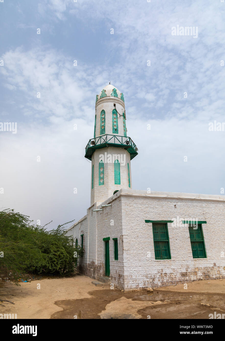 Old ottoman mosque, Sahil region, Berbera, Somaliland Stock Photo