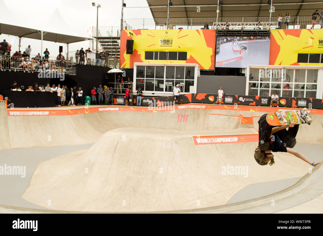 SÃO PAULO, SP - 13.09.2019: CAMPEONATO MUNDIAL DE SKATE PARK SP - The WS  Park Skateboarding World Championship ends the calendar of the first  qualifying window. This is the event that adds