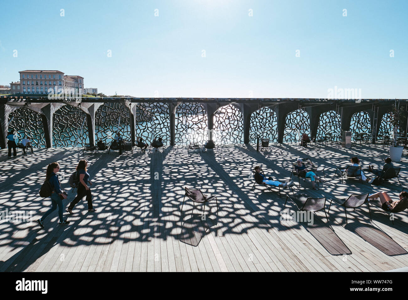 In Marseille around the Museum of Civilisation, France Stock Photo