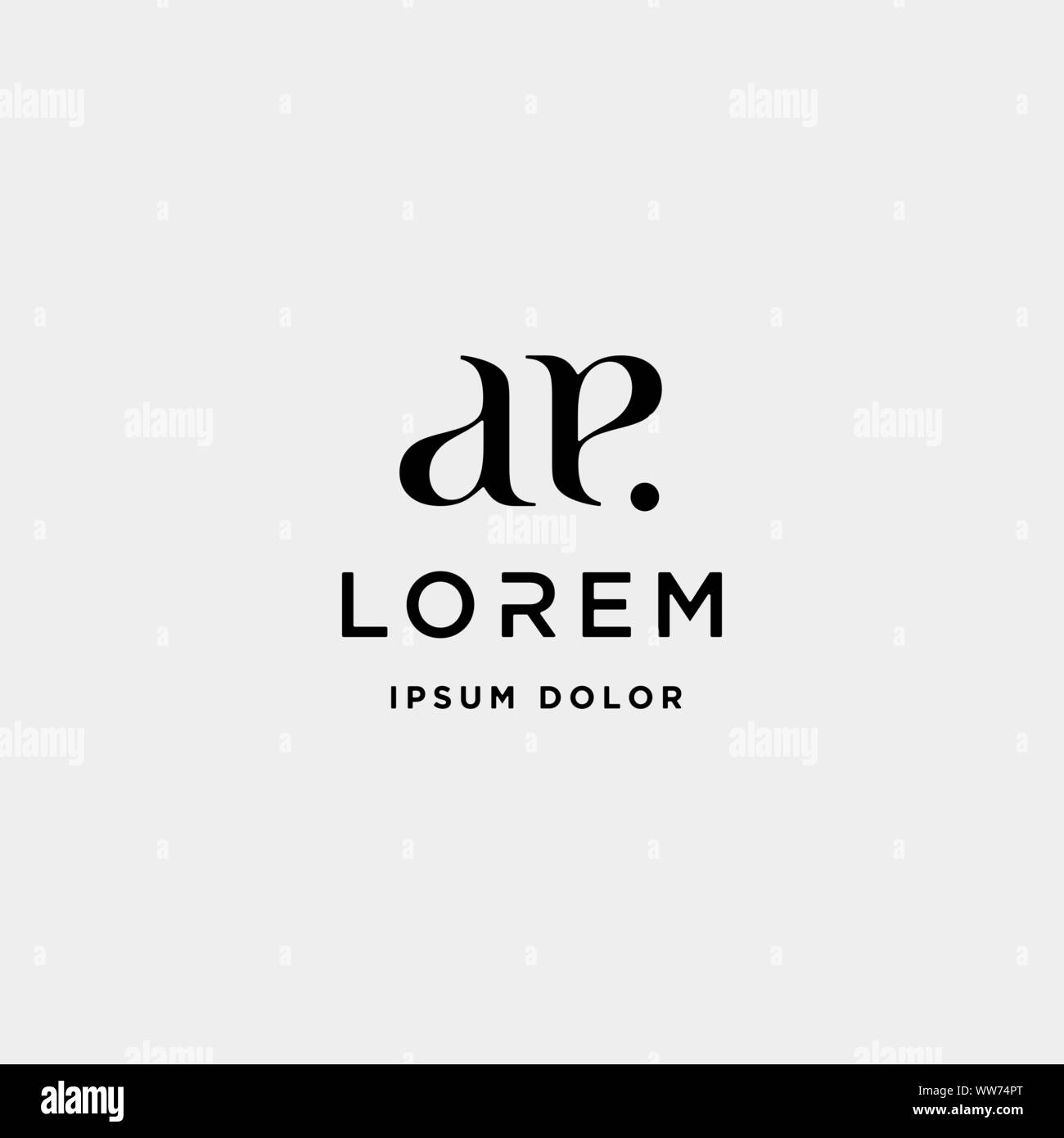 AE E Letter Linked Luxury Premium Logo Vector Stock Vector