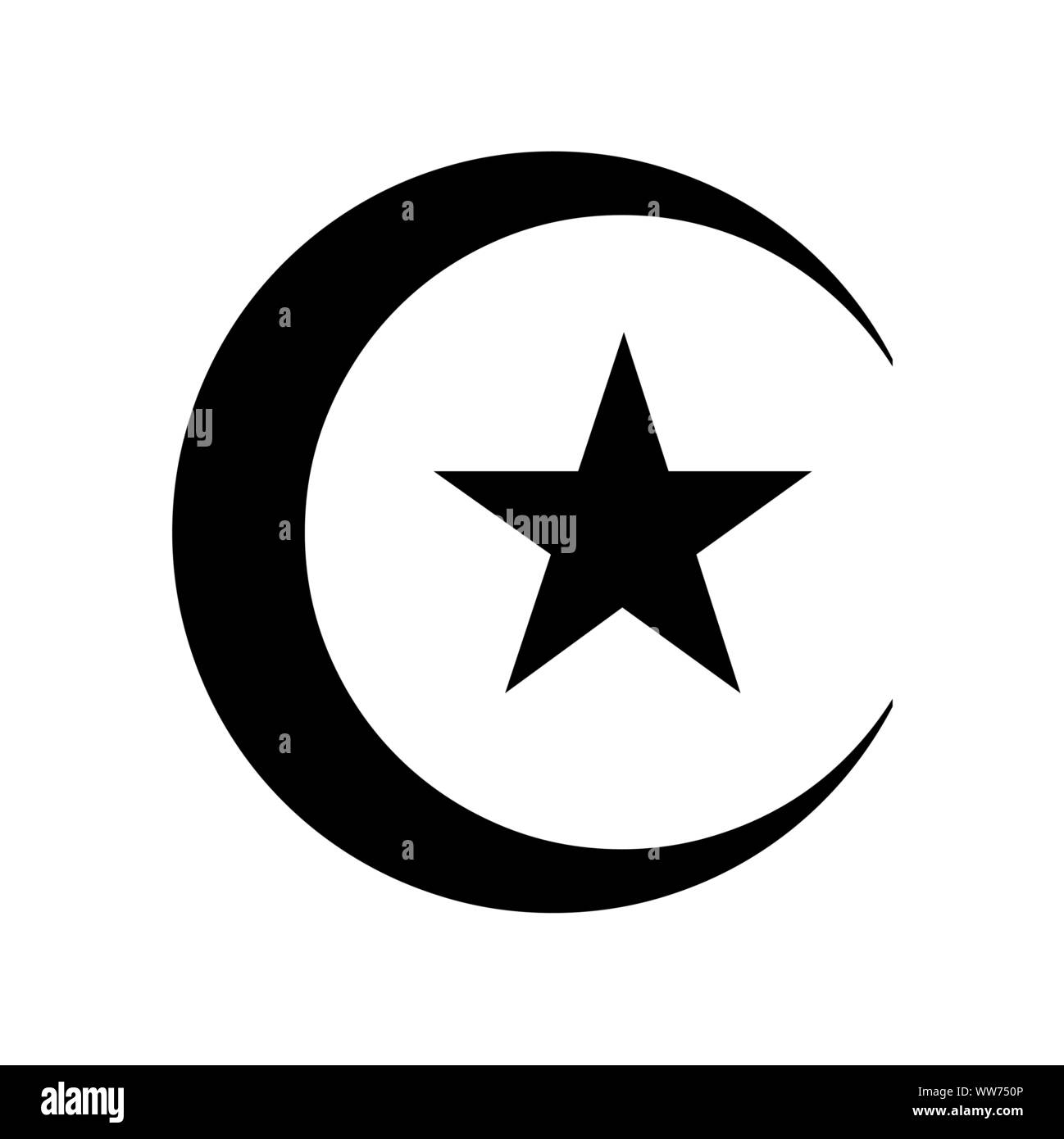 Star and crescent icon Stock Vector