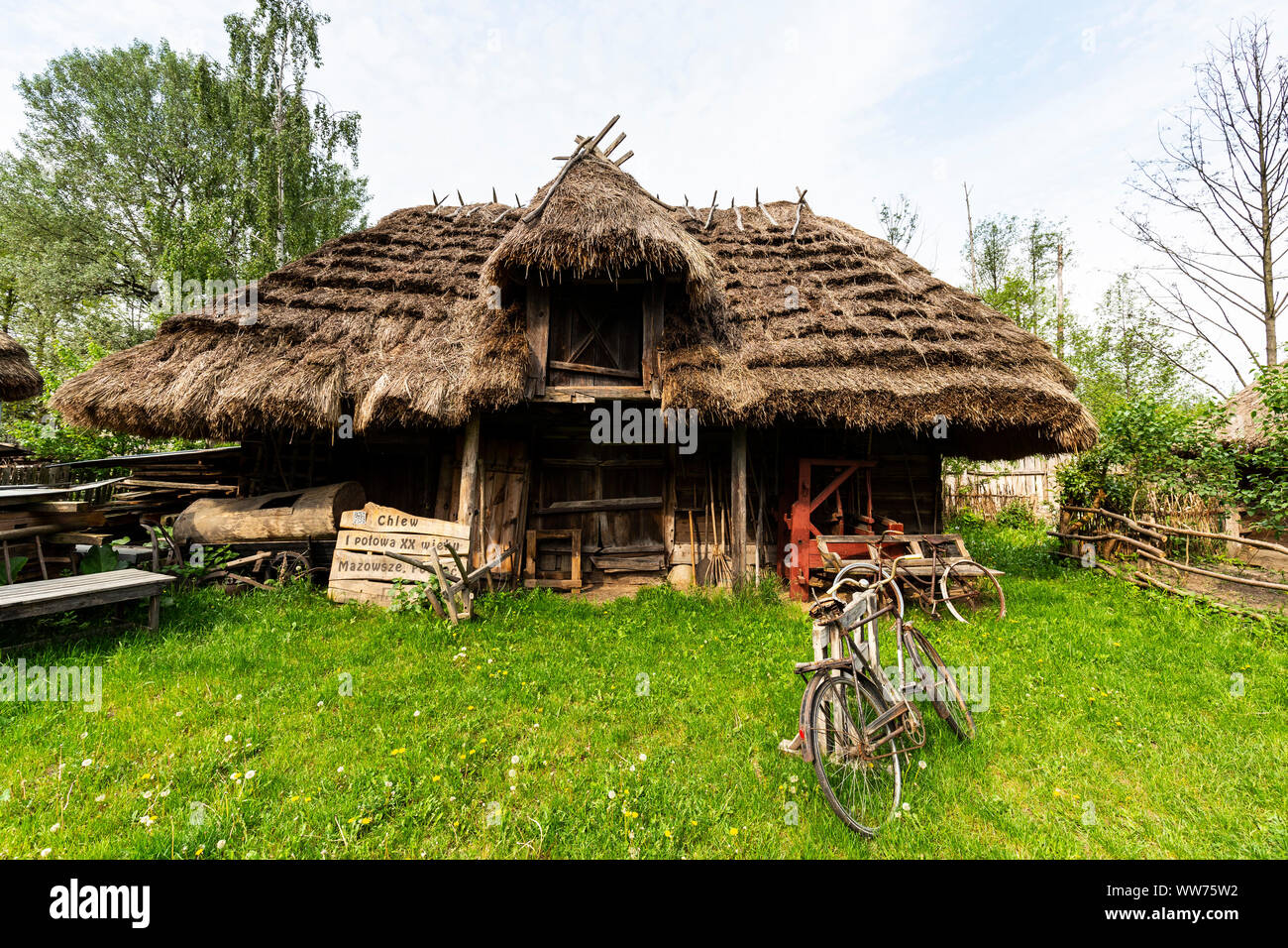 Europe, Poland, Voivodeship Masovian, Open-Air Museum of Folk and Landowning Culture - Kuligowo Stock Photo