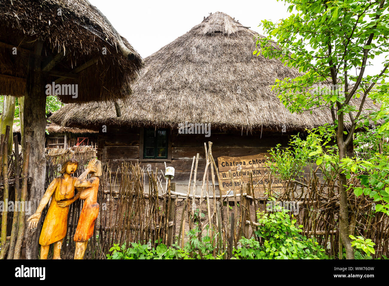 Europe, Poland, Voivodeship Masovian, Open-Air Museum of Folk and Landowning Culture - Kuligowo Stock Photo