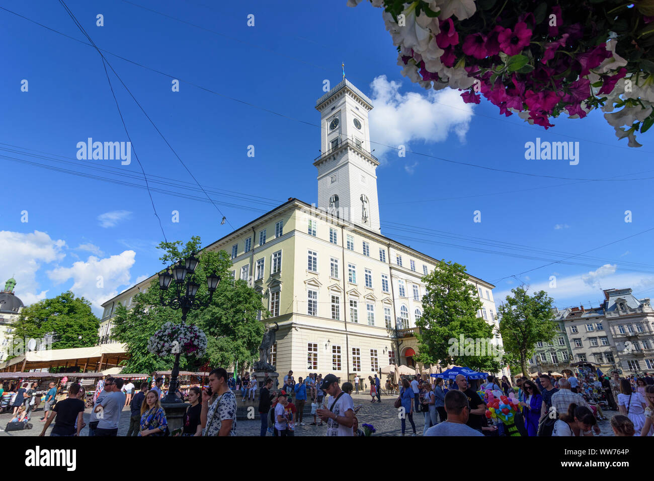 Lviv (Lwiw, Lemberg): Town Hall in , Lviv Oblast, Ukraine Stock Photo