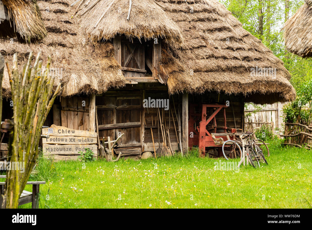 Europe, Poland, Voivodeship Masovian, Open-Air Museum of Folk and Landowning Culture - Kuligowo Stock Photo