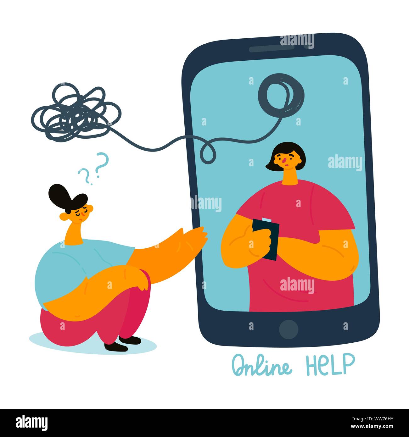 Online video therapy session psychologist Cut Out Stock Images