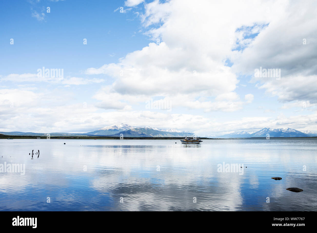 Chile, Patagonia, Puerto Natales, fjord Stock Photo