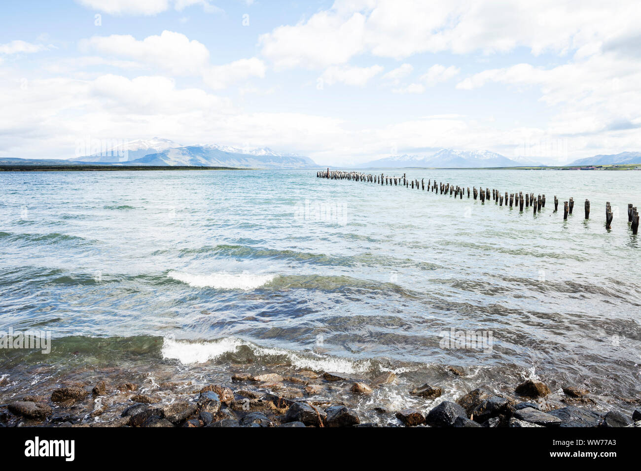 Chile, Patagonia, Puerto Natales, fjord Stock Photo