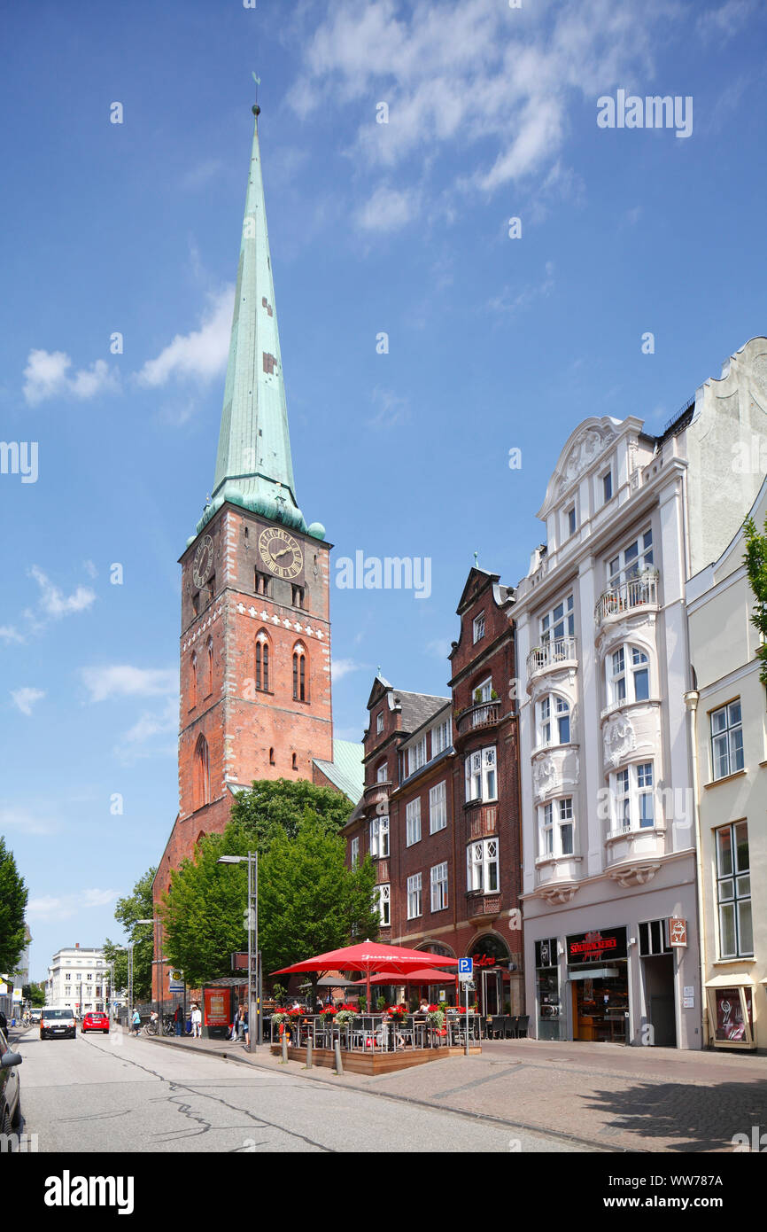 Church of Saint James, Breite Strasse, LÃ¼beck, SchleswigHolstein, Germany, Europe Stock Photo