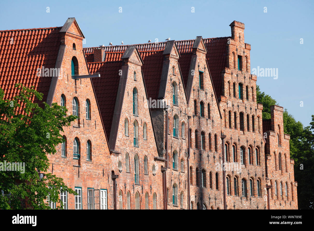 Historic Salt Storehouses, LÃ¼beck, Schleswig-Holstein, Germany, Europe Stock Photo