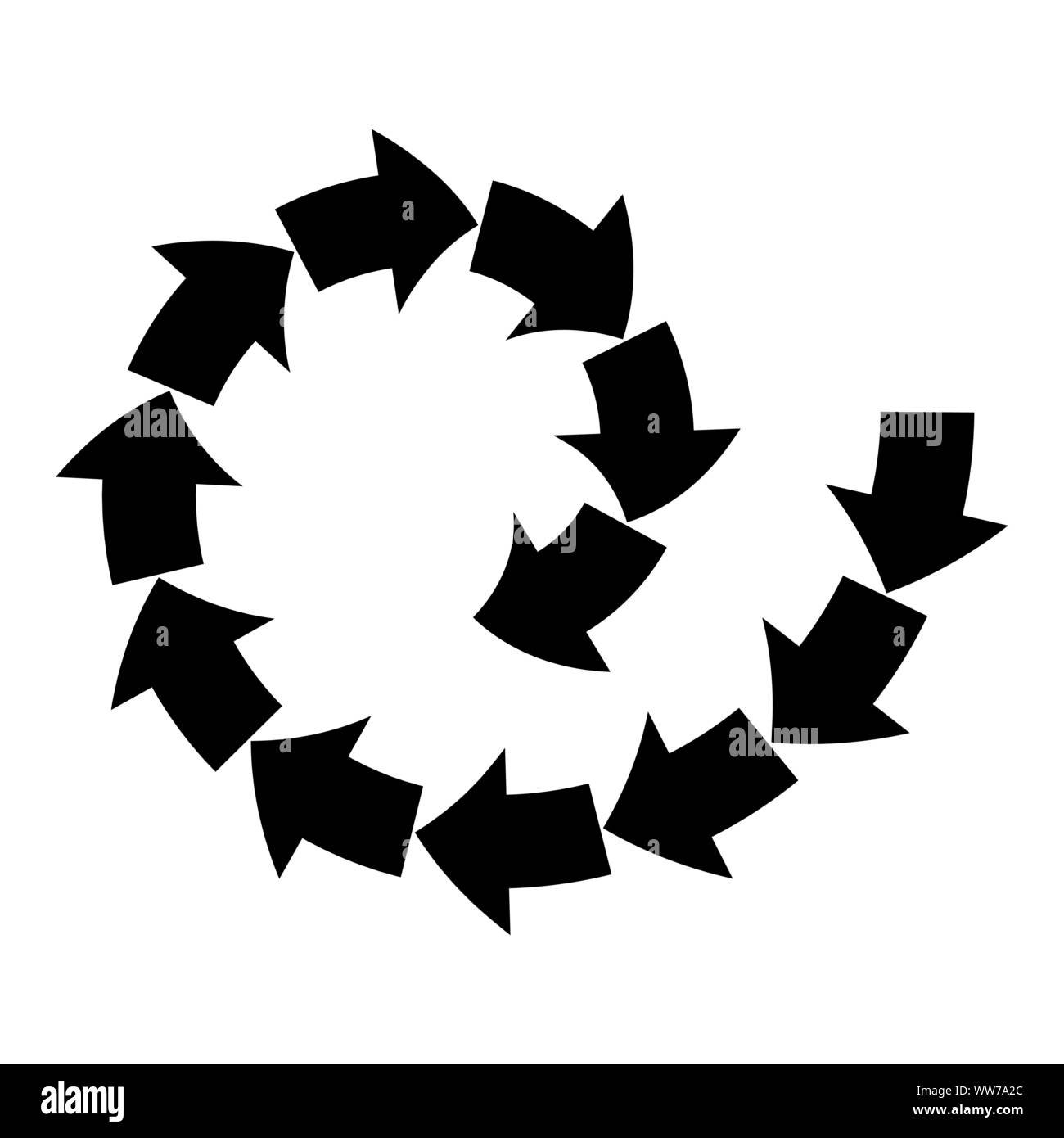 Vector abstract black arrows round frame or border Stock Vector Image ...