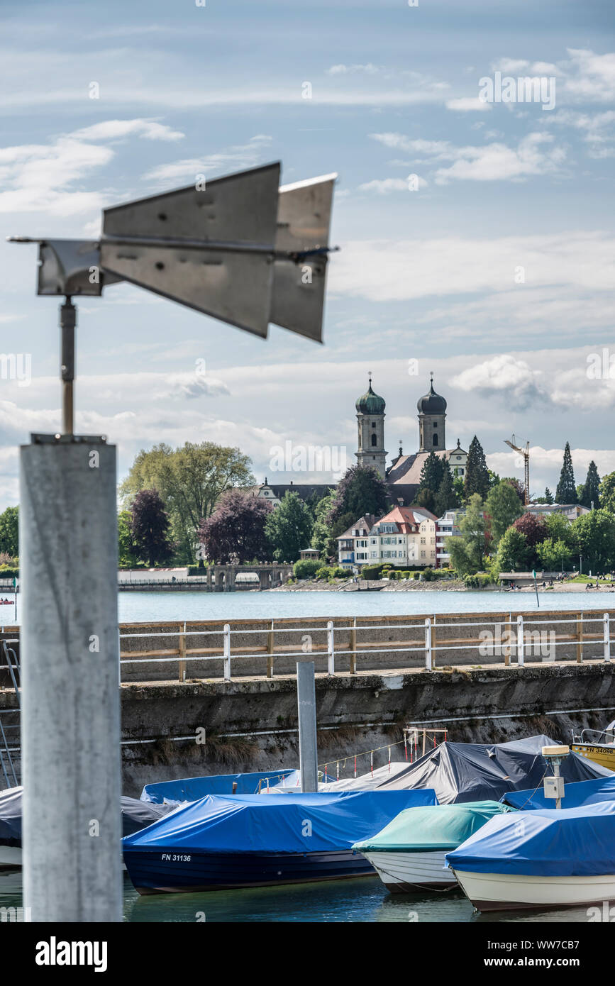 Friedrichshafen, Baden-WÃ¼rttemberg, Germany, panoramic view over Lake Constance and the castle church, Stock Photo