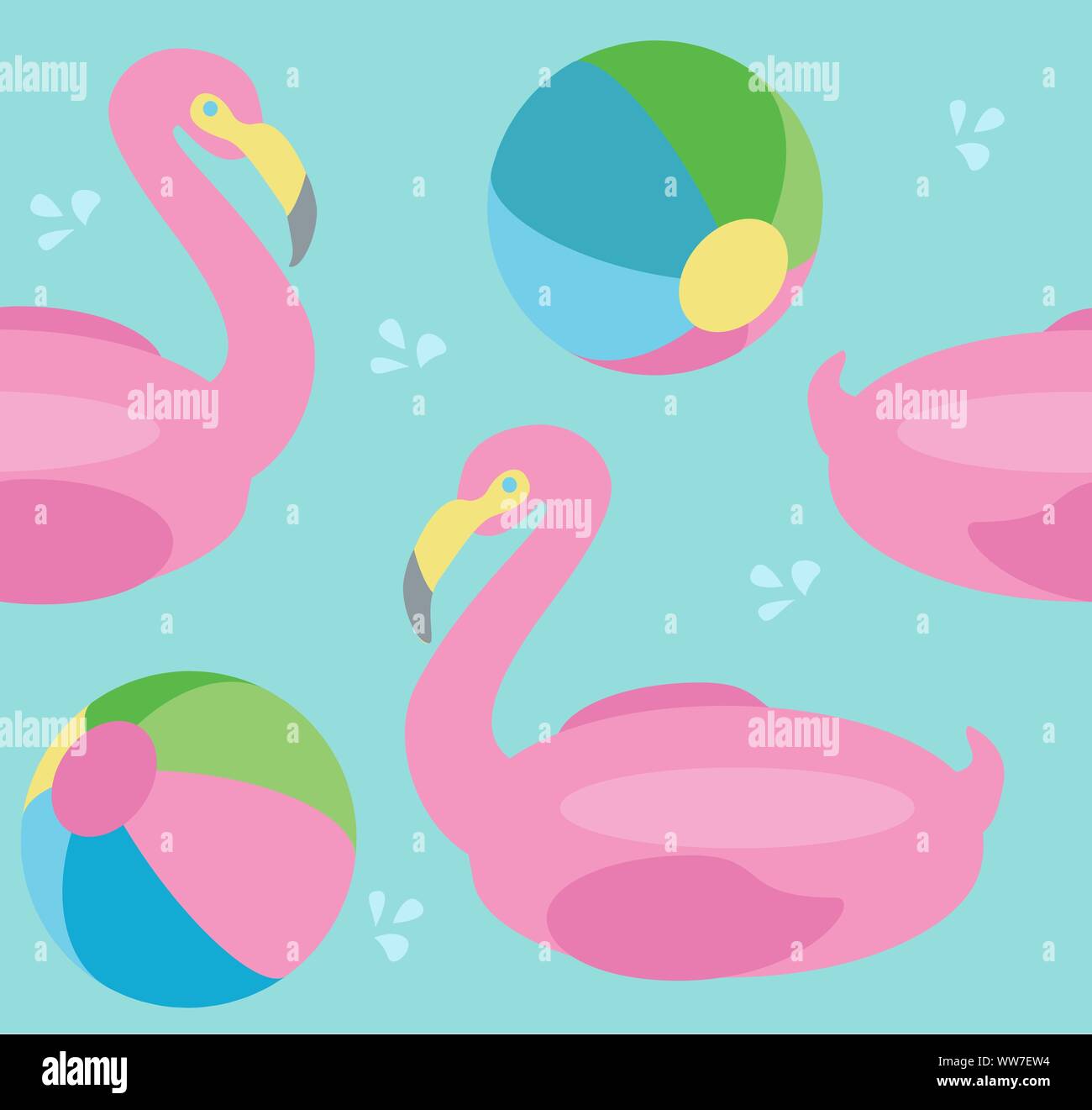 Flamingo seamless pattern vector Stock Vector Image & Art - Alamy