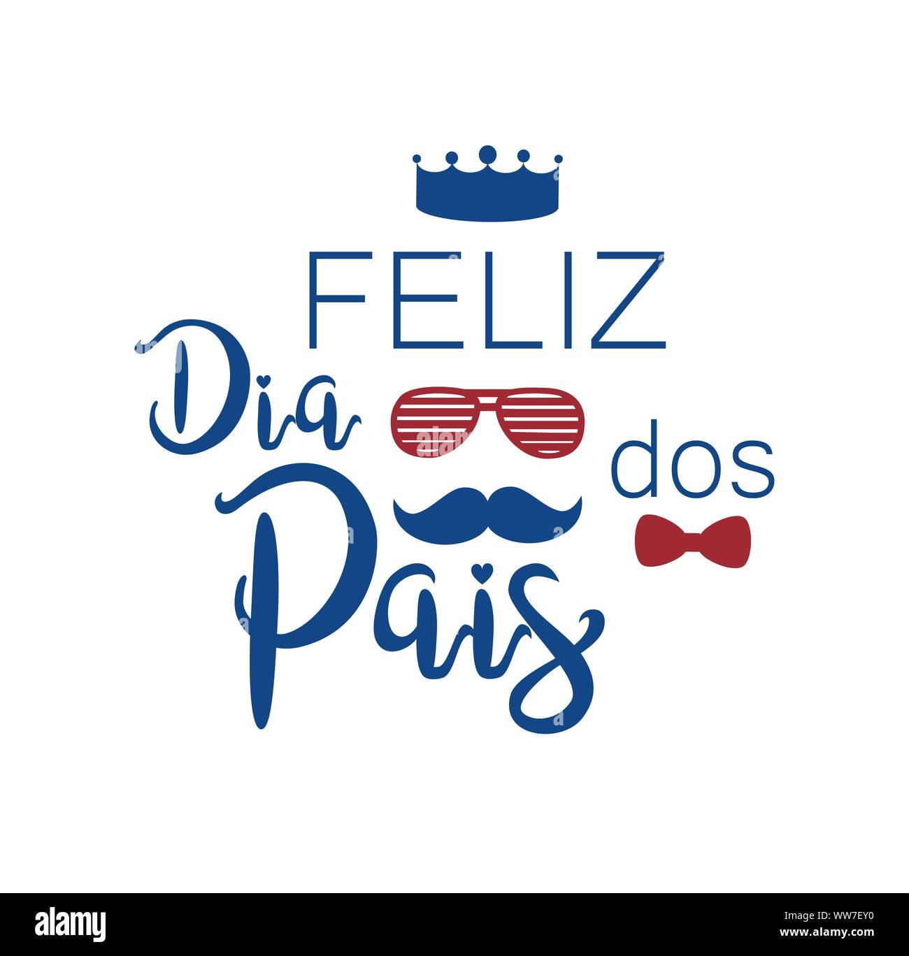Feliz dia dos pais is happy father's day in portuguese. Text design vector  Stock Vector Image & Art - Alamy