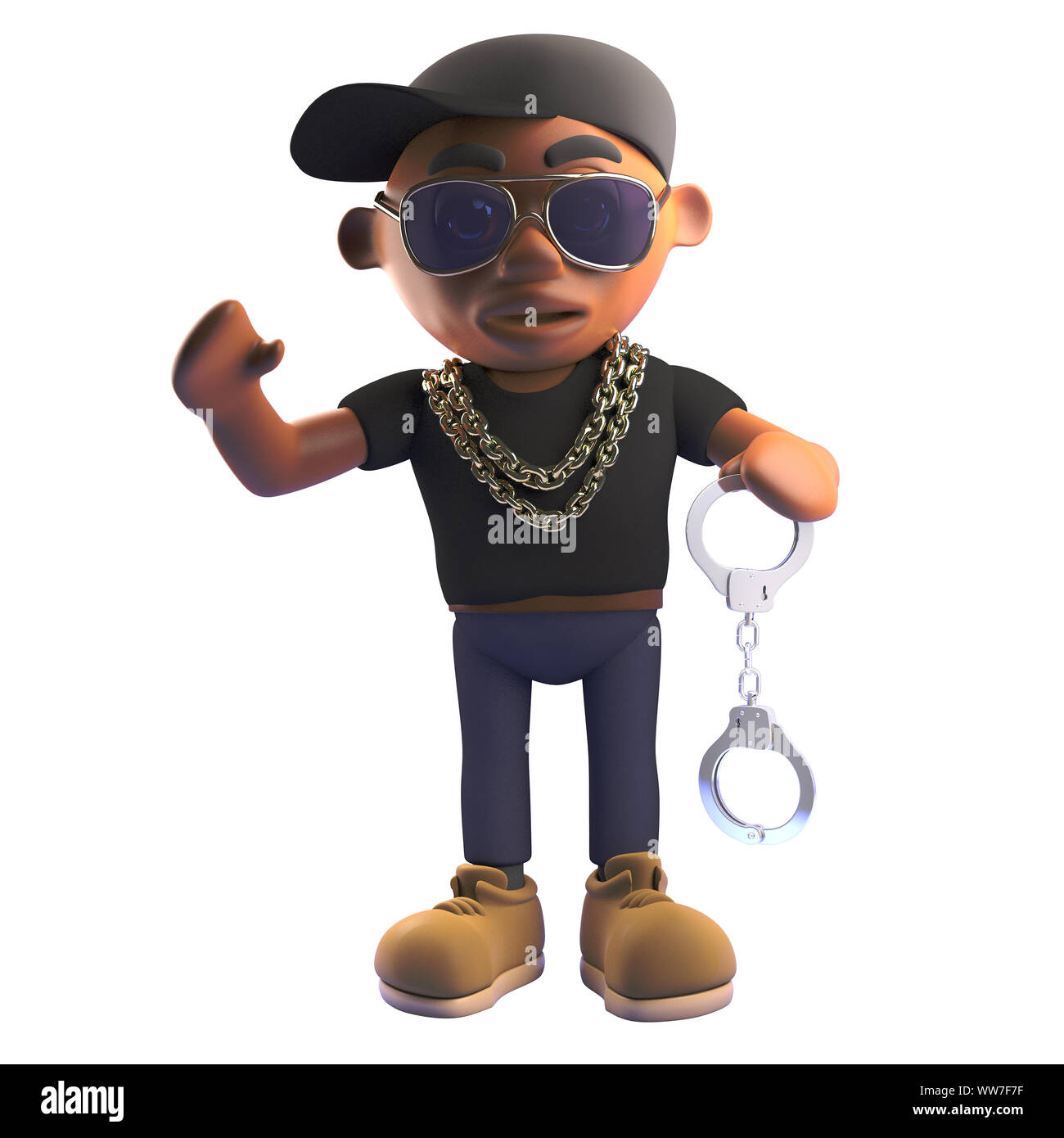 Cartoon Rapper Cap 3d cartoon black hiphop rapper in baseball cap holding a pair of ...