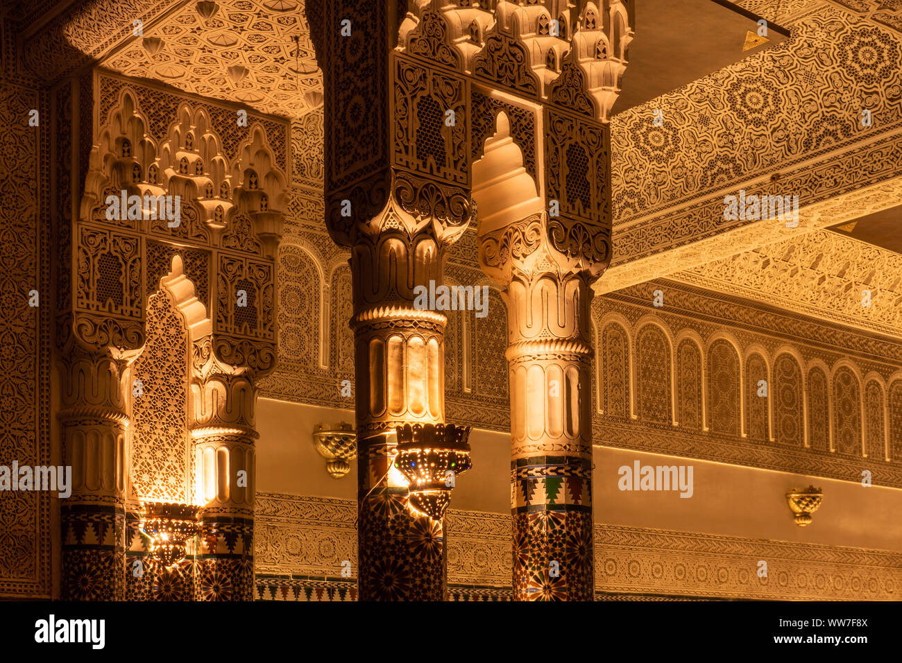 MARRAKESH, MOROCCO JAN 2019 Moroccan architecture traditional