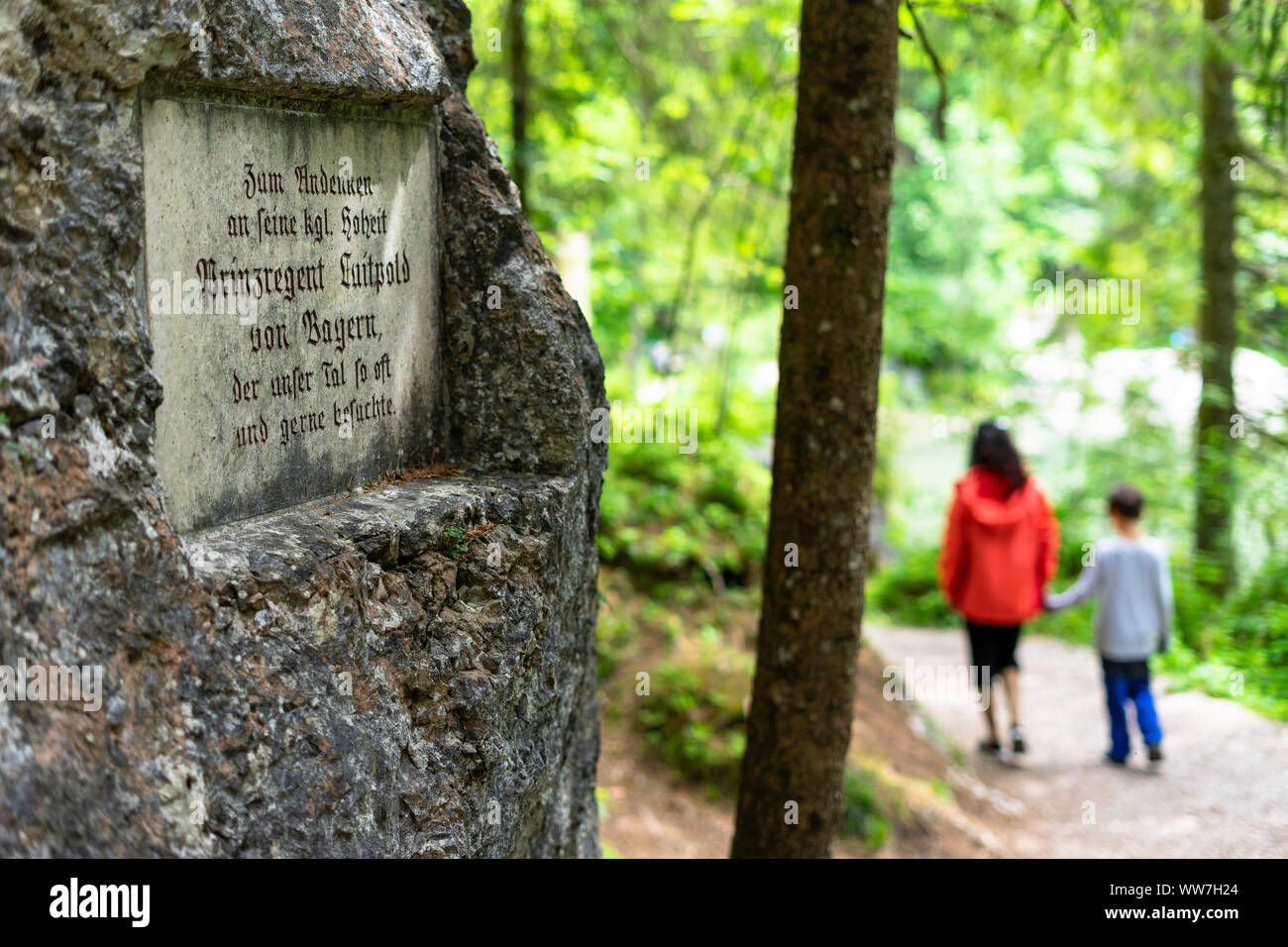 Germany, Bavaria, Berchtesgadener Land, Ramsau, mother and son on the ...