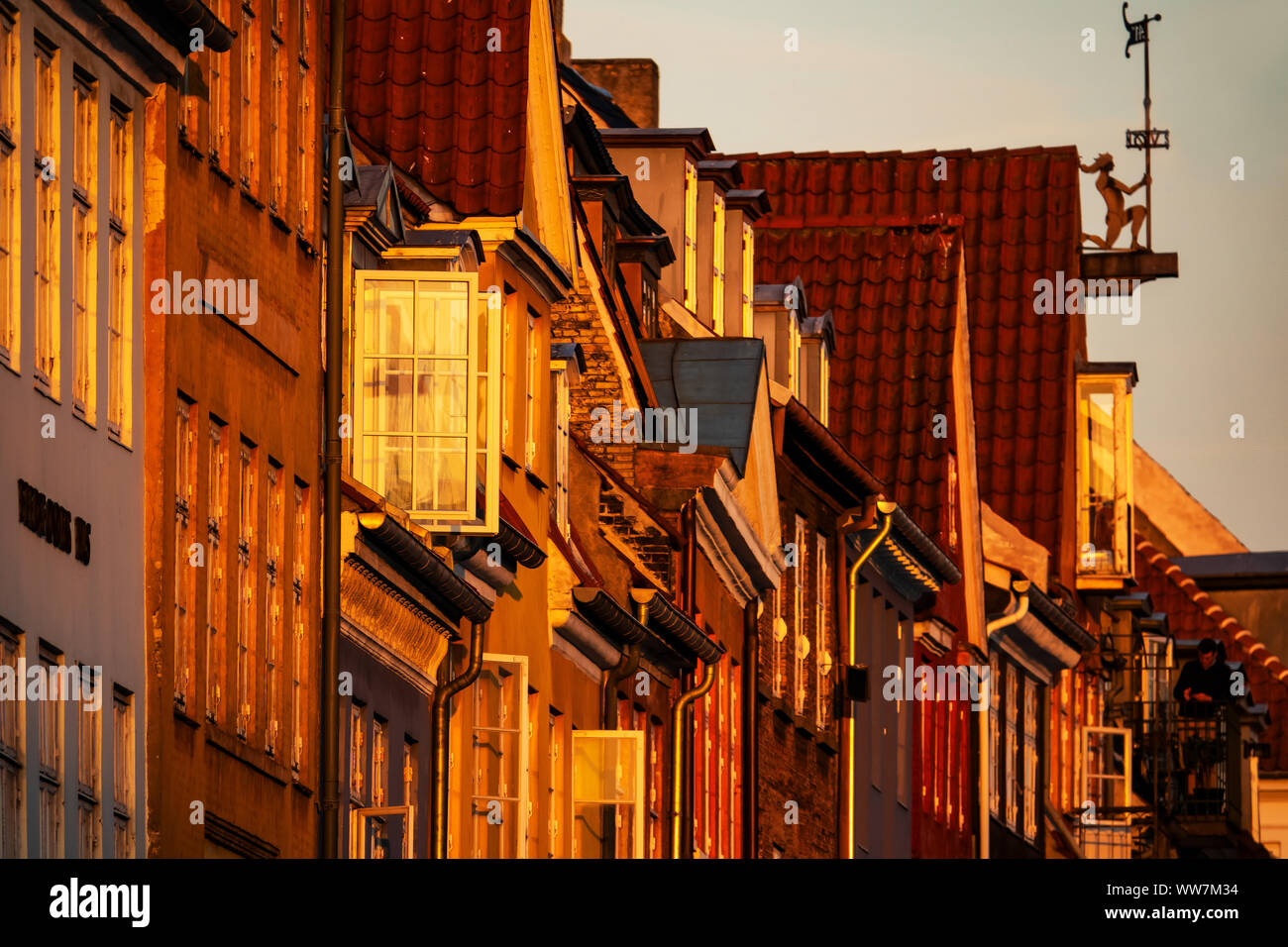 Nyhavn in the evening, Copenhagen, Denmark Stock Photo