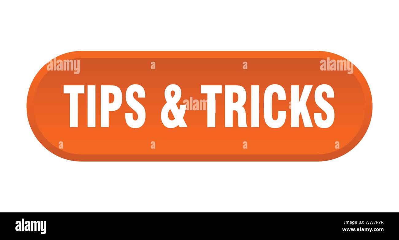 tips & tricks button. tips & tricks rounded orange sign. tips & tricks Stock Vector