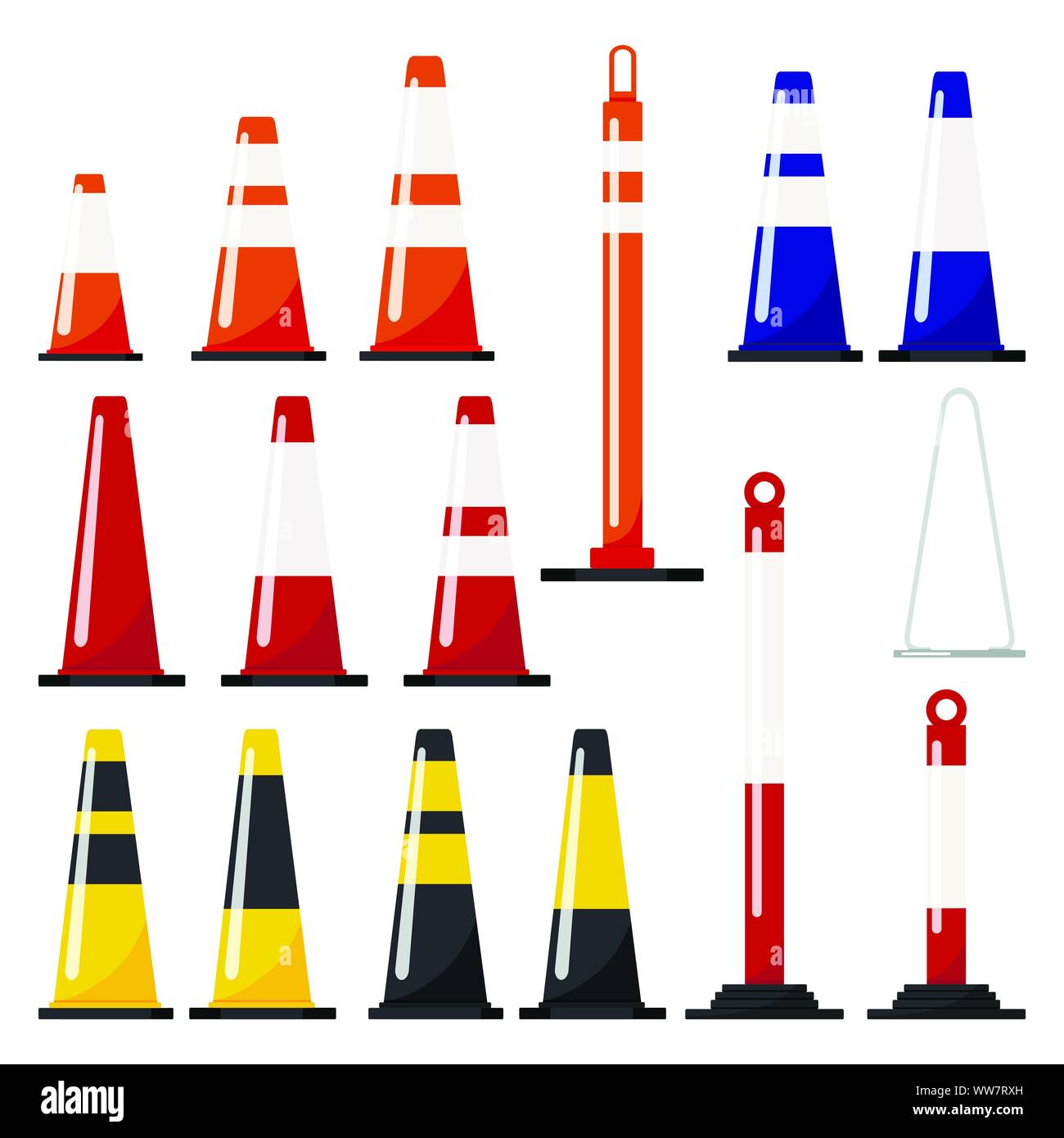 Orange and white cones Stock Vector Images Alamy