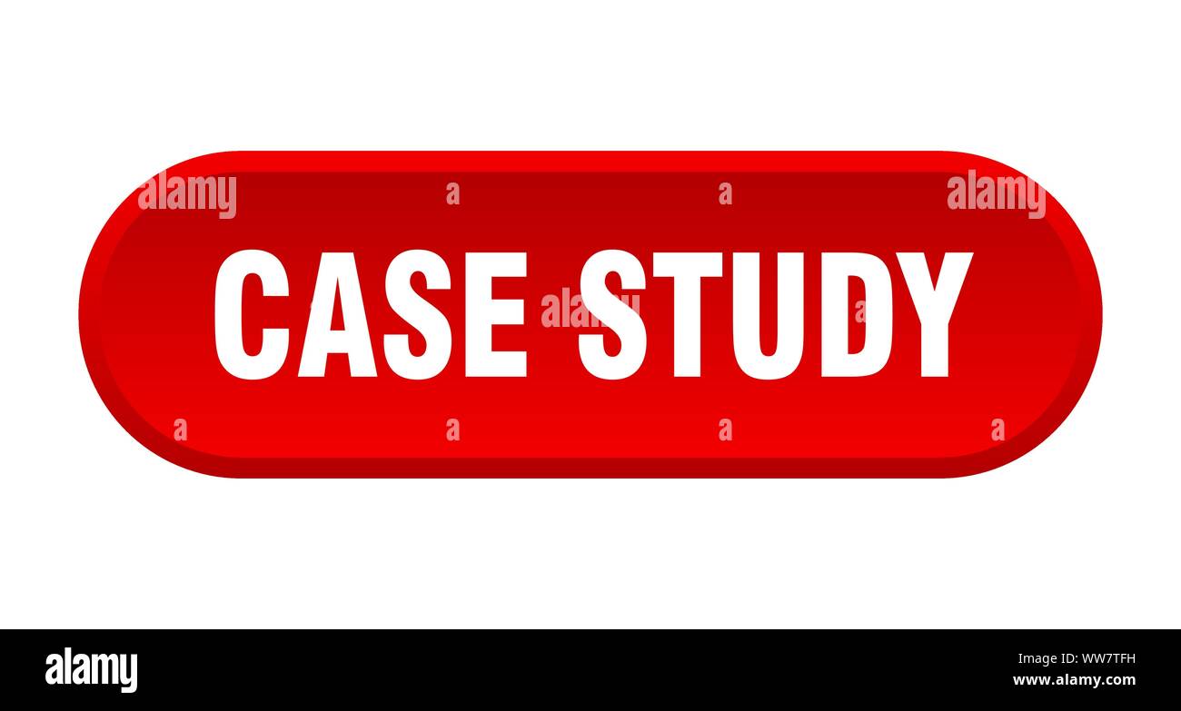 case study button. case study rounded red sign. case study Stock Vector