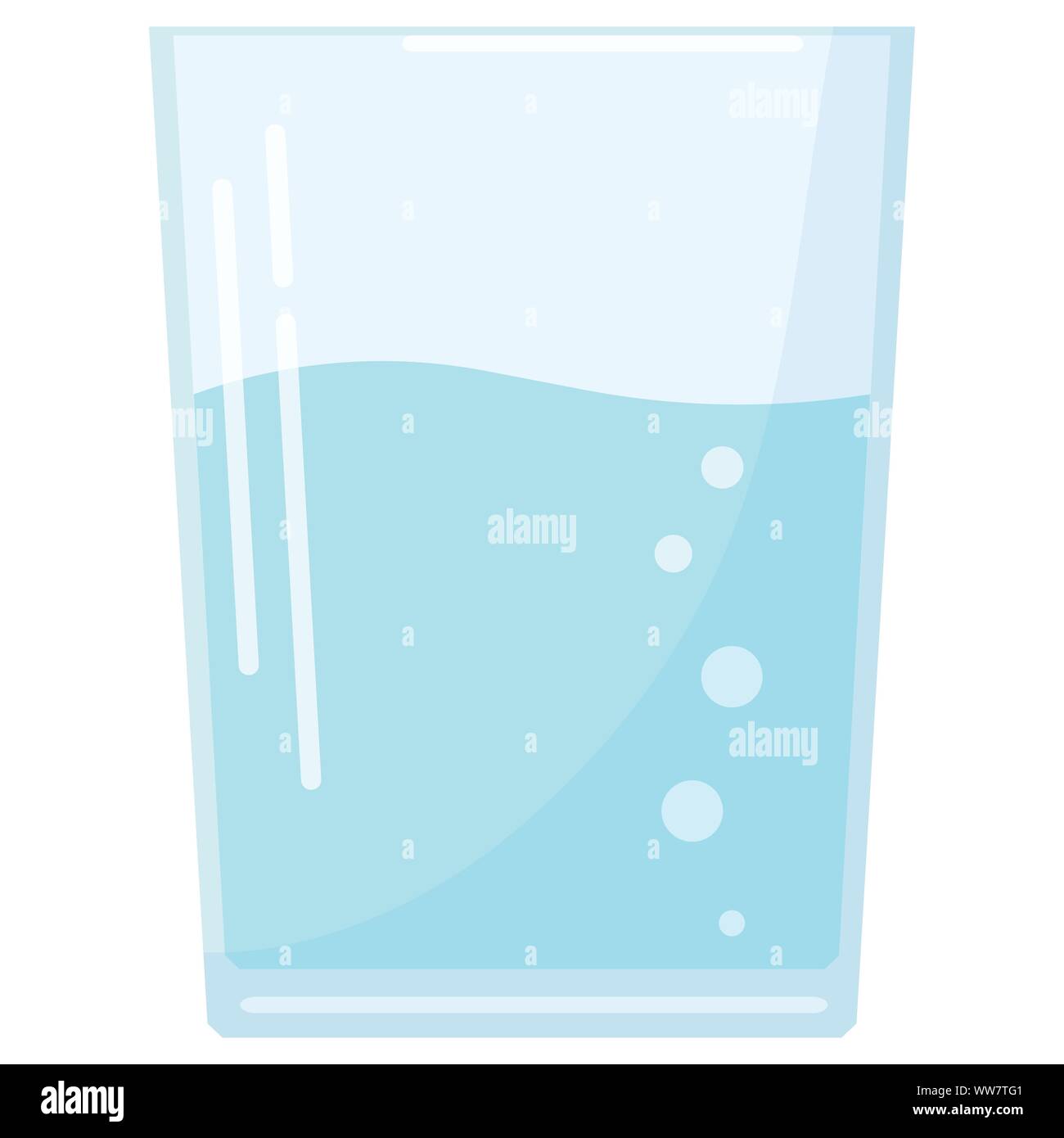 Flat Design Water Glass Icon In Cartoon Style Isolated On White Background Stock Vector Image Art Alamy
