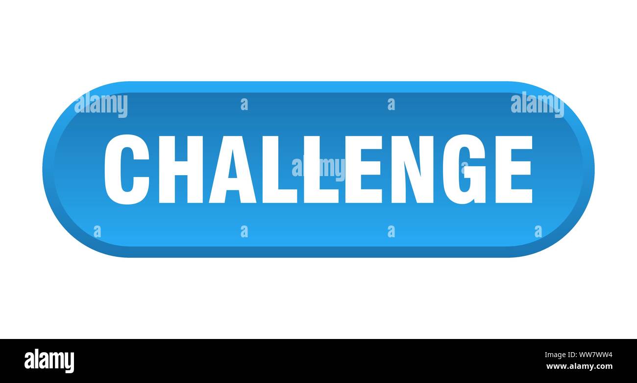 challenge button. challenge rounded blue sign. challenge Stock Vector