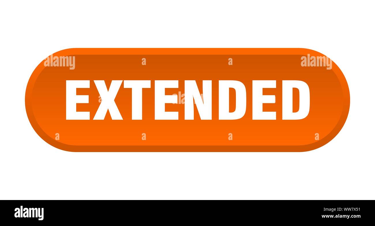 extended button. extended rounded orange sign. extended Stock Vector ...