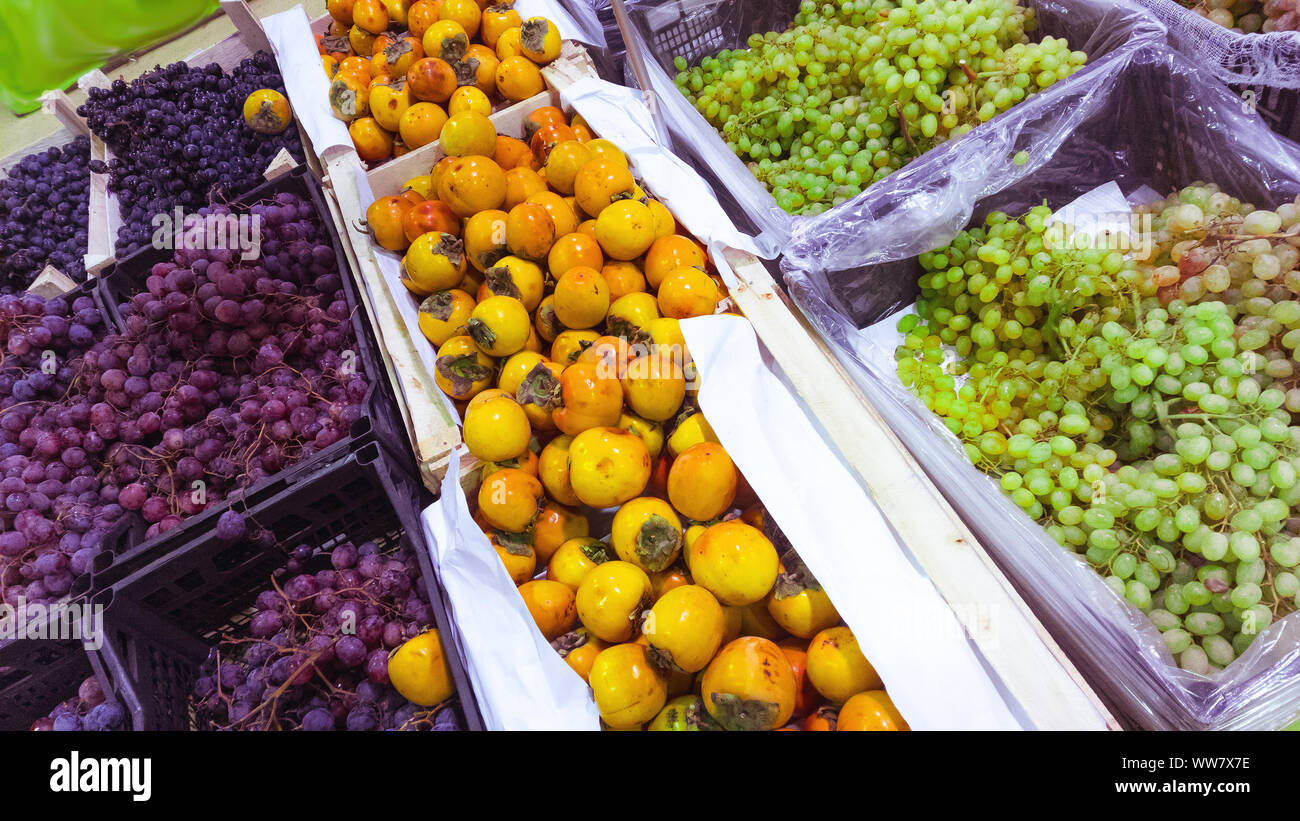 subtropical fruits in the market Stock Photo - Alamy