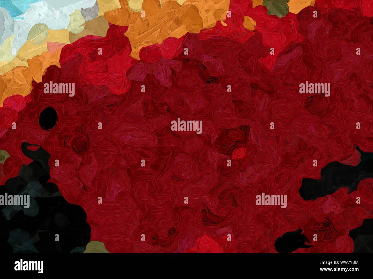 abstract natural painting style with dark red, sandy brown and dark