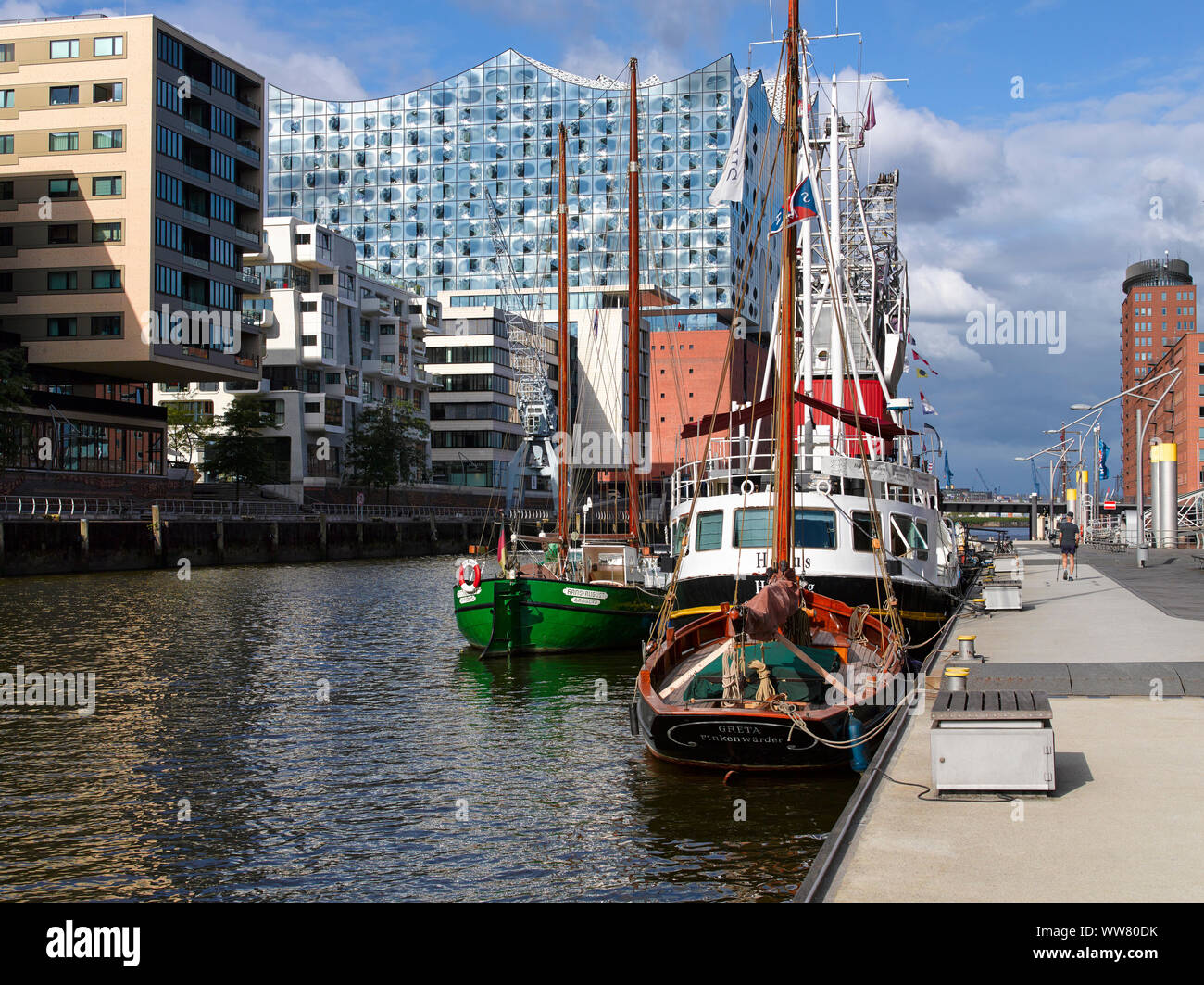 Sandtorhafen / traditional ship harbour in Hamburg, Germany, Europe Stock Photo
