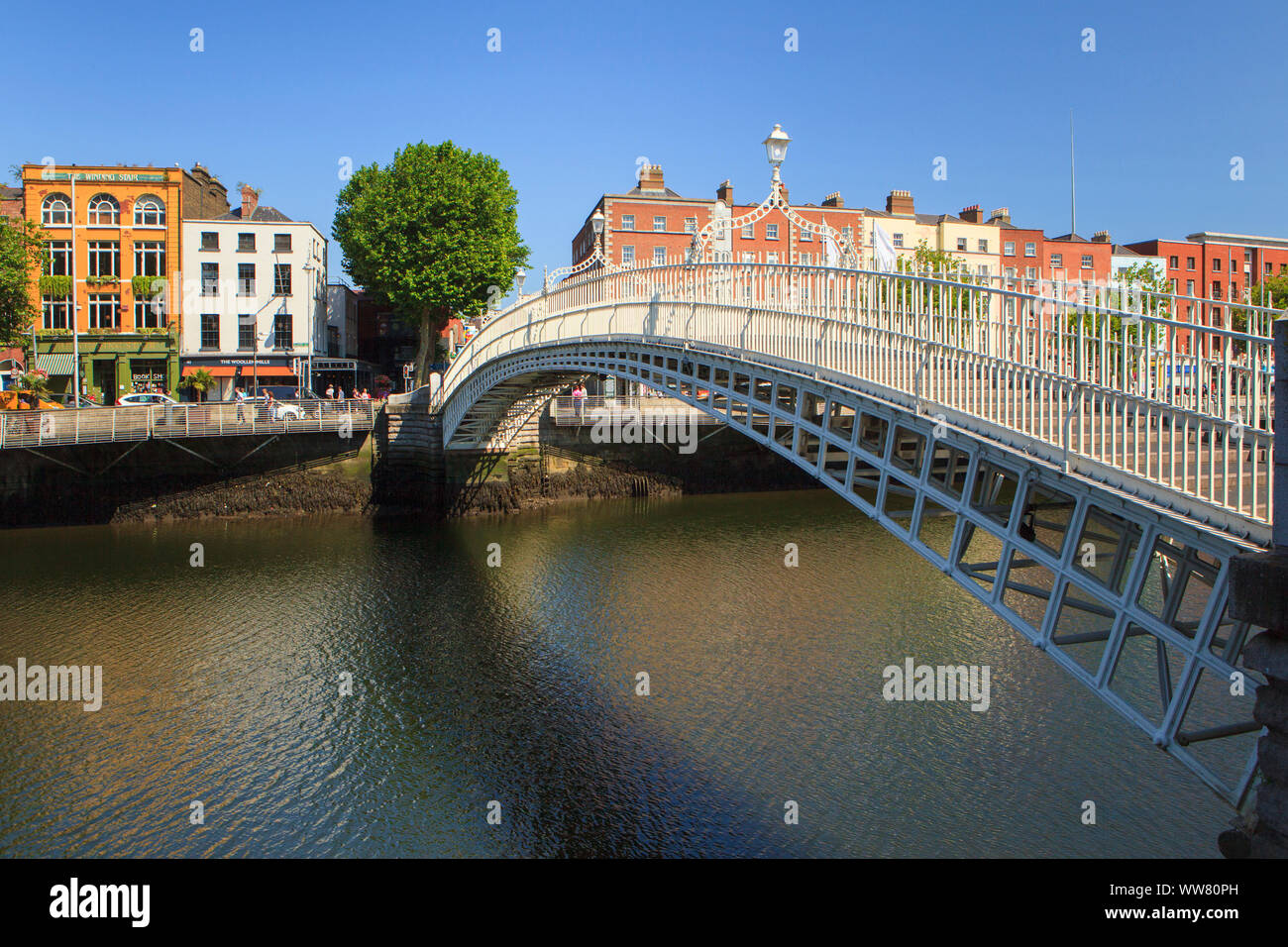 Ha' Penny Bridge, Dublin, Leinster Province, Ireland Stock Photo