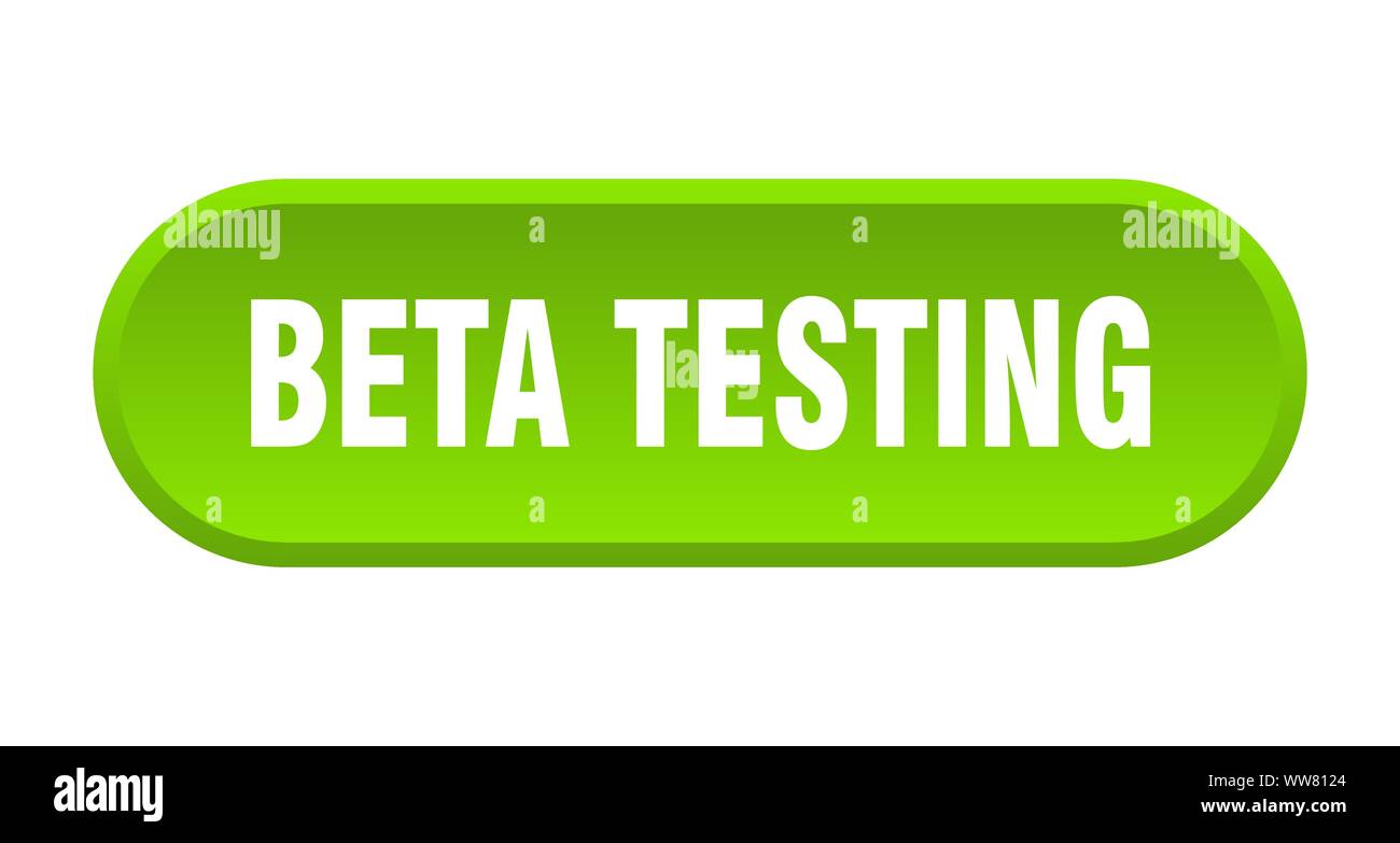beta testing button. beta testing rounded green sign. beta testing Stock Vector