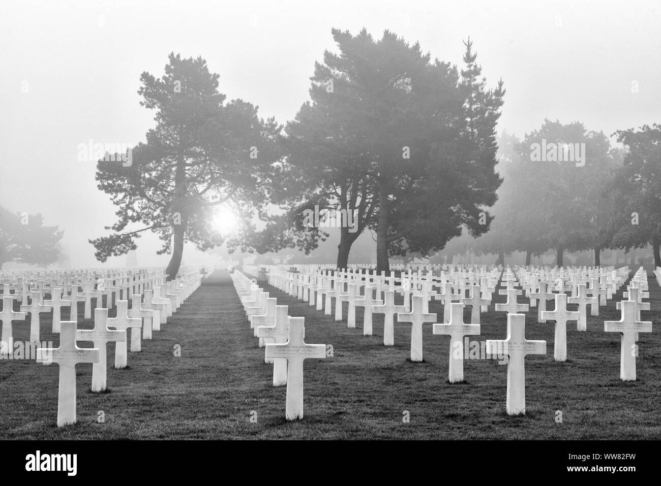 Omaha Beach Memorial, Saint-Laurent-sur-Mer, Calvados, Basse-Normandie, English Channel, France Stock Photo