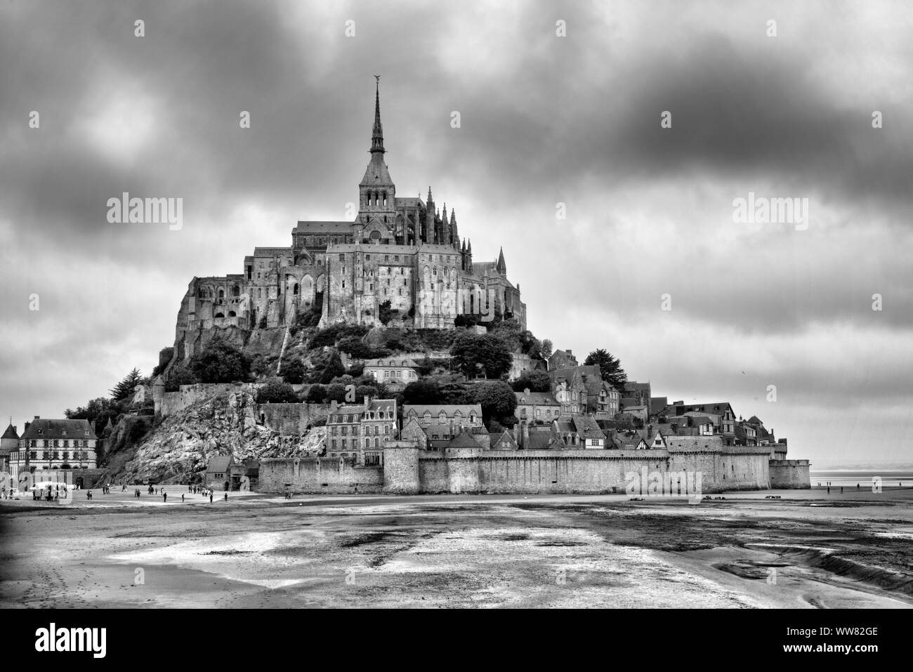 Mont Saint Michel, Manche, Basse-Normandie, English Channel, France Stock Photo