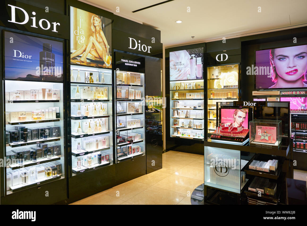 SINGAPORE - CIRCA APRIL, 2019: goods on display at Cosmetics & Perfumes ...
