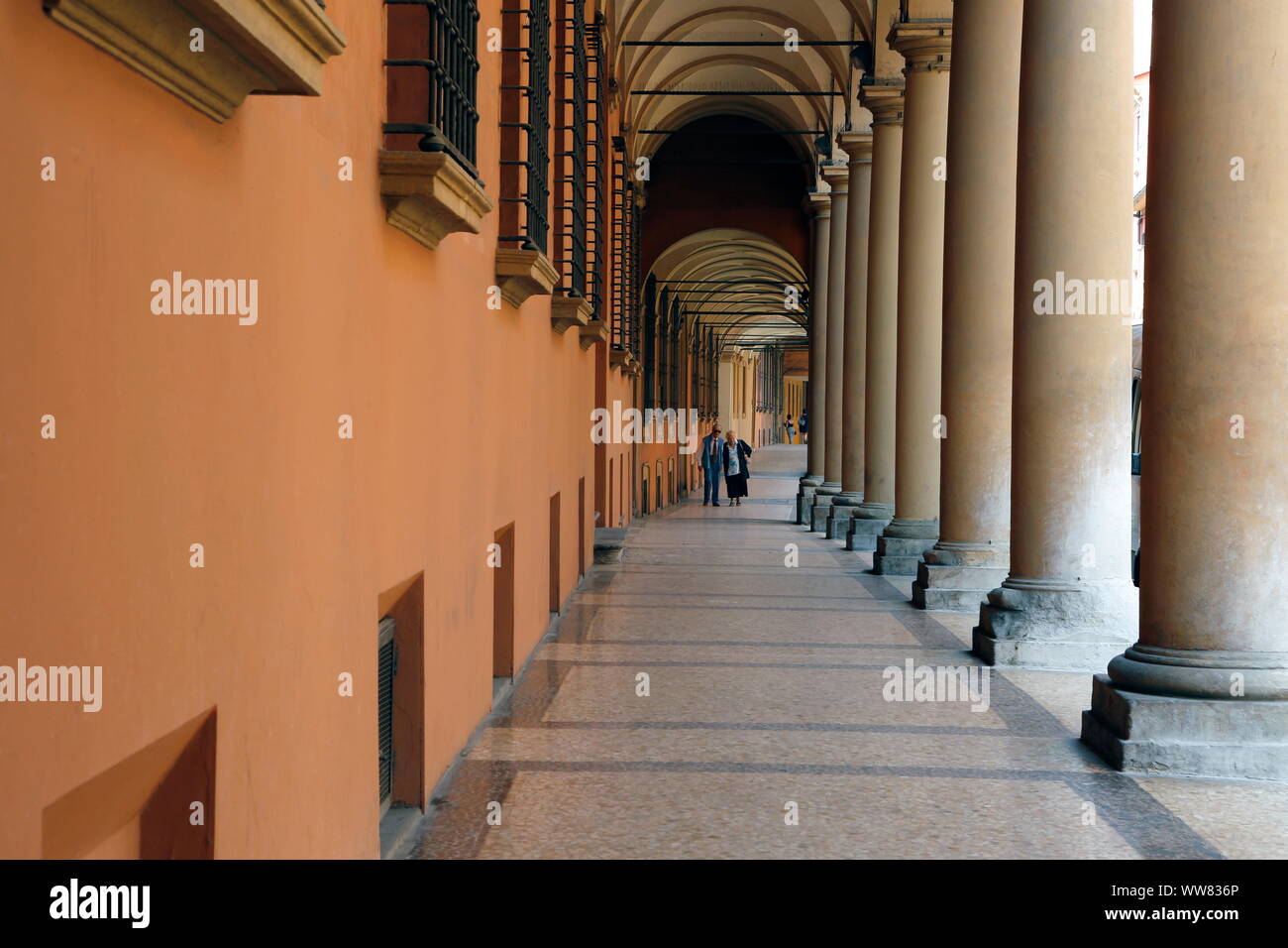 Typical arcades, Bologna, Emilia Romagna, Italy Stock Photo
