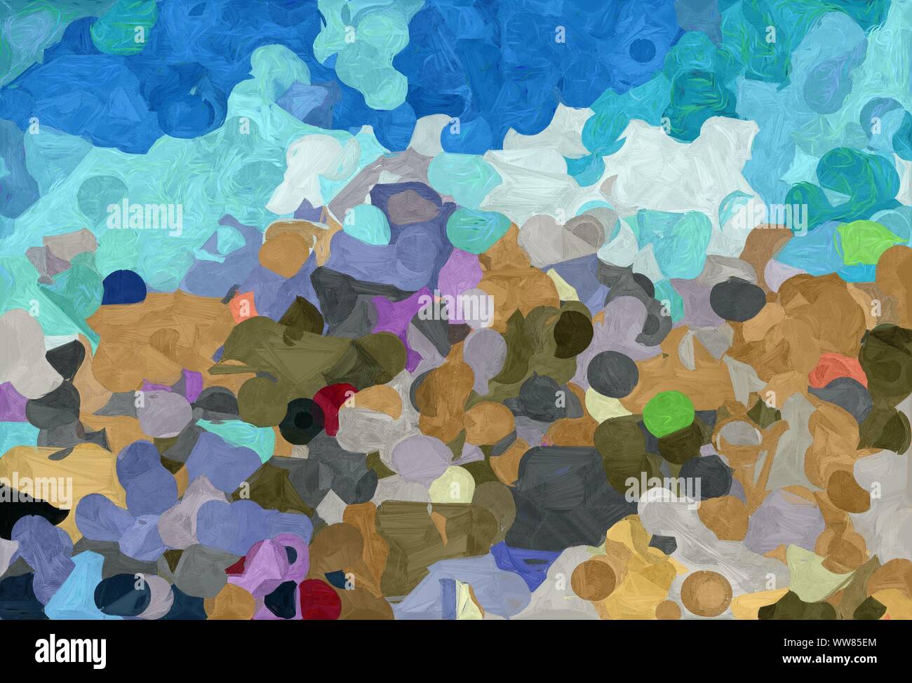 abstract creative painting style with cadet blue, light slate gray and ...