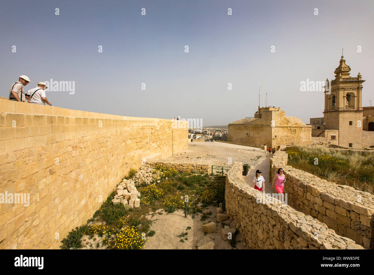 Gozo, neighbouring island of Malta, island capital Victoria, the citadel, Stock Photo