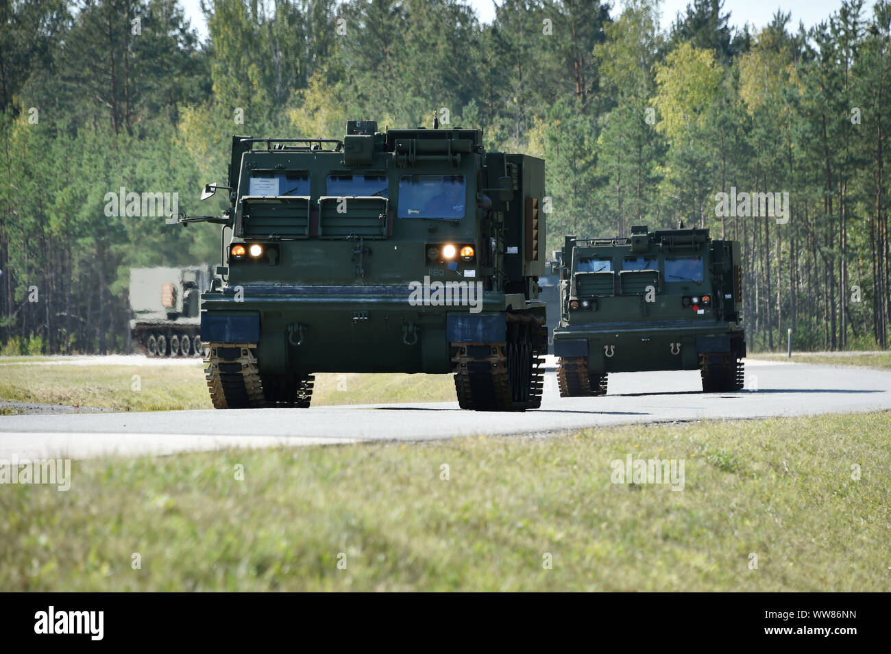 M270 Multiple Launch Rocket Systems, assigned to 41st Field Artillery ...