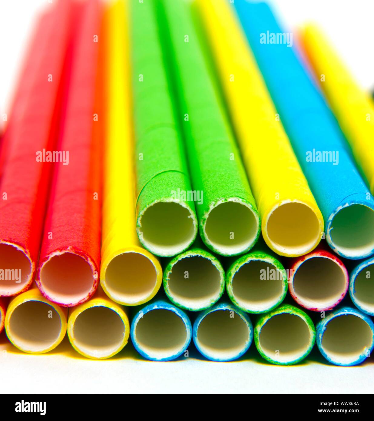 Paper straws Stock Photo